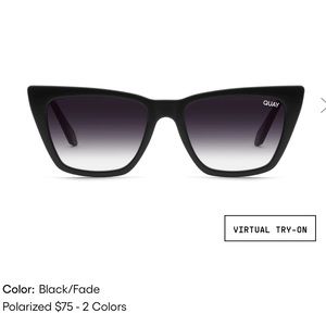 NWT Quay Call The Shots Sunglasses in Black Fade